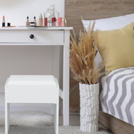 Hocker/Stuhl DIANA für Schminktisch, weiß