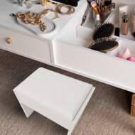 Hocker/Stuhl DIANA für Schminktisch, weiß