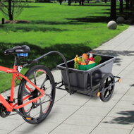 Anhänger für Fahrrad TERY, 90 l, 61x153x90 cm, schwarz