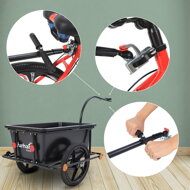 Anhänger für Fahrrad TERY, 90 l, 61x153x90 cm, schwarz