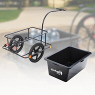 Anhänger für Fahrrad TERY, 90 l, 61x153x90 cm, schwarz