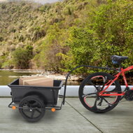 Anhänger für Fahrrad TERY, 90 l, 61x153x90 cm, schwarz