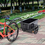 Anhänger für Fahrrad TERY, 90 l, 61x153x90 cm, schwarz