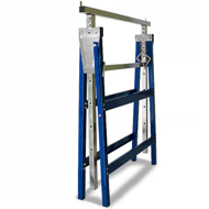 Teleskopische Gerüstböcke DANNY, 2er-Set, max. 200 kg, 69x57x81-130 cm, silber/blau 