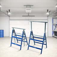 Teleskopische Gerüstböcke DANNY, max. 200 kg, 2 Stück, 60x56x81-130 cm, silber/blau