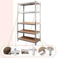 Hochlastregal HEAVY, max. 875 kg, 90x40x180 cm, silber