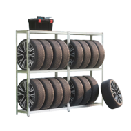 Reifenregal TYRE, 120x40x180 cm, max. 795 kg, Stahl/hellbraun
