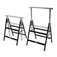 Teleskopische Gerüstböcke DANNY, 2er-Set, max. 200 kg, 60x56x81-130 cm, silber/schwarz