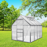 Záhradný skleník z polykarbonátu so základňou M4, 250x190x195cm, transparentná