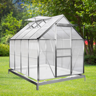 Záhradný skleník z polykarbonátu so základňou M4, 250x190x195cm, transparentná
