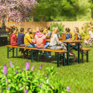 Biergarnitur MAXI, klappbar, 220 cm, naturbraun