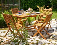 Sitzgruppe SYDNEY, 5-teilig, Naturholz