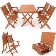 Sitzgruppe SYDNEY, 5-teilig, Naturholz