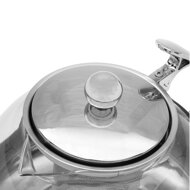 Teeset mit Sieb TEA 1,2L + 4 Tassen, transparent, silberfarben
