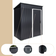 Geräteschuppen für Werkzeuge Größe M, 162x86x181 cm, anthrazit