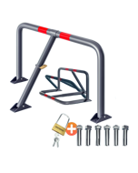 Klappbares Parkbügel-Set ANTONIA, 2 Stück, 800x470x440 mm, grau