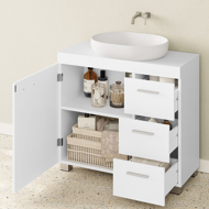 Waschbeckenunterschrank IVY, 30x70x64 cm, weiß