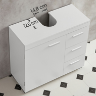 Waschbeckenunterschrank IVY, 30x70x64 cm, weiß