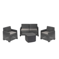 Gartenmöbel-Set COMO, 4-teilig, anthrazit