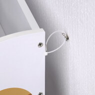 Spielzeug- und Bücherregal VESMÍR, 2 Boxen, 93x30x100 cm, weiß mit Aufklebern