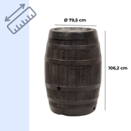 BOTAQUA Regenwassertonne, 430 l, braun
