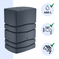 Regentonne AQUA TOWER anthrazit 450l