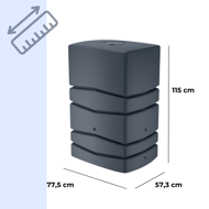 Regentonne AQUA TOWER anthrazit 450l