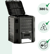 Gartenkomposter - Compogreen 380 l, schwarz