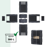 Gartenkomposter - Compogreen 380 l, schwarz