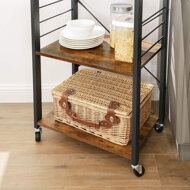 Servierwagen JIMMY, 60x40x89 cm, braun/schwarz