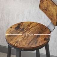 Barhocker LUND mit Rückenlehne, 2 Stück, 54x99 cm, braun/schwarz