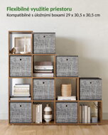 Regal KALLA, 129,5x29x129,5 cm, braun