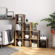 Regal KALLA, 129,5x29x129,5 cm, braun