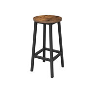 Barhocker LUND, 2 Stück, 32x65 cm, braun/schwarz