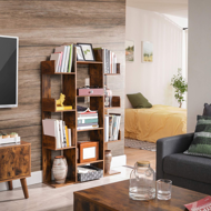 Bücherregal ODIN im Industrie-Stil, 86x25x140 cm, braun