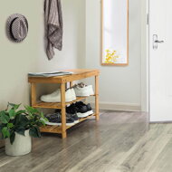 Bambusbank mit Schuhablage SANDY, 70x28x45 cm, Naturholz