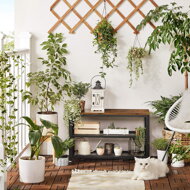 Sitzbank für den Flur mit Schuhablage INDY, 73x30x45cm, braun/schwarz