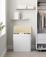 Bambus-Wäschekorb GITA, 150 l, weiß