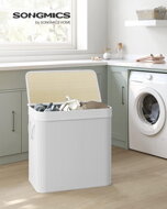 Bambus-Wäschekorb GITA, 150 l, weiß