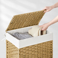Wäschekorb aus Polyrattan AVA, 90 l, naturbraun