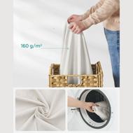 Wäschekorb aus Polyrattan AVA, 90 l, naturbraun