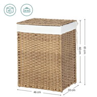 Wäschekorb aus Polyrattan AVA, 90 l, naturbraun