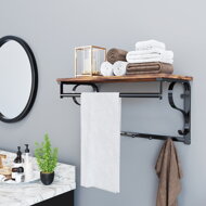 Wandgarderobe HENRY, 60x30x32 cm, schwarz/braun