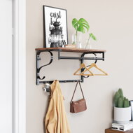 Wandgarderobe HENRY, 60x30x32 cm, schwarz/braun