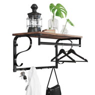 Wandgarderobe HENRY, 60x30x32 cm, schwarz/braun
