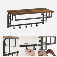 Wandgarderobe HENRY, 66x30x27 cm, schwarz/braun