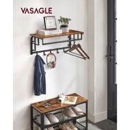 Wandgarderobe HENRY, 66x30x27 cm, schwarz/braun