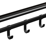 Wandgarderobe HENRY, 66x30x27 cm, schwarz/braun