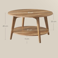 Couchtisch NORDIC, 80×45cm, braun