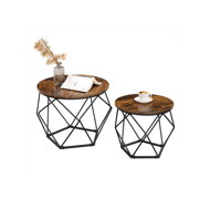 Beistelltisch-Set VERA, 50x40 cm/40x36 cm, braun/schwarz